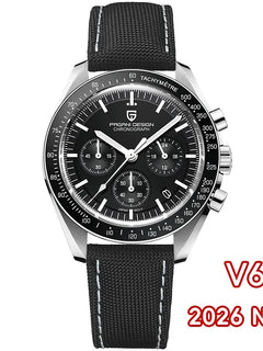 PAGANI DESIGN New Moon Watch Fashion ice blue Orologi al quarzo di lusso per uomo Cronografo da polso in acciaio inossidabile Regali per le vacanze Spedizione locale UE