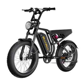 Bicicletta Elettrica DEEPOWER SU8 per Tutti i Terreni, Motore Brushless ad Alte Prestazioni da 1500W, Batteria Rimovibile ad Alte Prestazioni da 52V 20Ah, Bici Elettrica per Adulti con Freni Idraulici a 7 Velocità, Doppia So