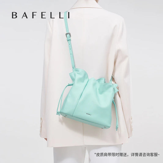 BAFELLI 2025 NUOVA borsa da DONNA IN PELLE CASUAL BUCKET BORSE PER FEMMINA TENDENZA MODA SHOPPER BORSA LUXIA MARCHA Spalla