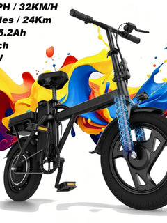 Bicicletta Elettrica a Due Ruote X14 500W 48V 9AH con Pneumatici Resistenti all'Usura, Velocità Massima di 35 km/h, Autonomia di 65 km e Capacità di Carico Massima di 120 kg, Ideale per Gite Genitore-Figlio (Disponibile in