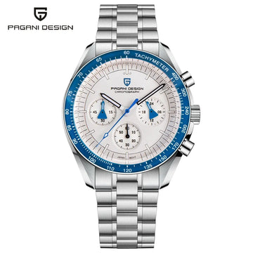 Orologi da uomo PAGANI DESIGN Moon, orologi da polso al quarzo di lusso di alta gamma, cronografo sportivo, orologio da uomo con specchio in vetro zaffiro AR, impermeabile, leggero, vetro in ceramica, regalo alla moda per uom