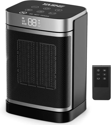 Heater Electric 1500W, Ptc Portable Indoor Space Heater Fan with Remote Control