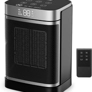 Heater Electric 1500W, Ptc Portable Indoor Space Heater Fan with Remote Control