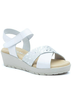 Women's wedge sandals with velcro and metallic detail made in spain model 3136 sizes 36 to 41 jam