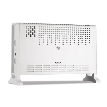 Electric Convector Heater JOCCA 2000W with Adjustable Thermostat, 3 Heat Levels, Turbo Function, Compact and Silent Design, Available in White or Black, Perfect for Low Consumption Heating.
