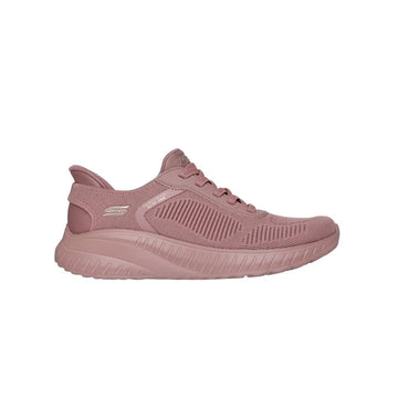 Skechers Bobs Squad Chaos Sneakers for Women in Vibrant Pink - Comfortable Cloud Goga Insoles, Lightweight Seamless Upper, Ideal for Casual and Sporty Outfits, Perfect Walking Shoes for Daily Use. PlatiNum