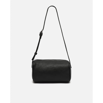 Mini Luma Borsa a Spalla Nera: Compatta e Leggera per l'Uso Quotidiano, Design Moderno di 10x10x20 cm, Esterno in Poliuretano, Interno in Poliestere, Ideale per Look Urbani
