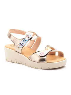 Women's wedge sandals with velcro made in spain model e459 sizes 36 to 41 high style