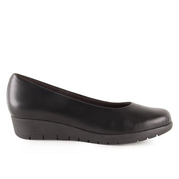Women's comfortable leather wedge shoes elegant and casual footwear made in spain sizes 35 to 41 model 10557 chamby PlatiNum