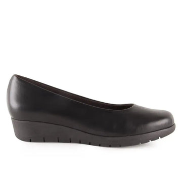 Women's comfortable leather wedge shoes elegant and casual footwear made in spain sizes 35 to 41 model 10557 chamby PlatiNum