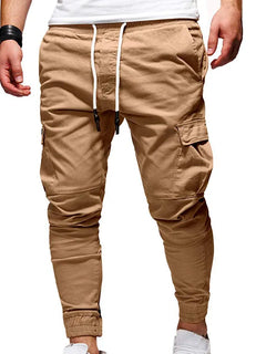 Men's Pants Multi-Pockets Joggers Men Sweatpants 2025 New Casual Solid Cargo Pants Men Oversize Streetwear Pants Men Trousers