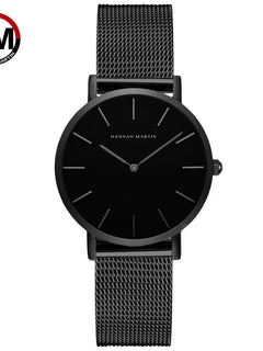 HANNAH MARTIN Movimento al quarzo giapponese in acciaio inossidabile di qualità del marchio Orologio Dropshipping da donna impermeabile da 36 mm in oro rosa completo