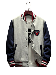 Supzoom New Arrival Fleece Casual Baseball Uniform Students Cotton Spliced Regular Rib Sleeve Brand Clothing Bomber Jacket Men