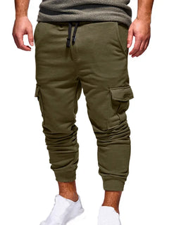Men Joggers Sweatpants 2021 New Casual Mid Waist Trousers Men Pockets Solid Jogger Pants Men Plus Size 4XL Streetwear Men Pants