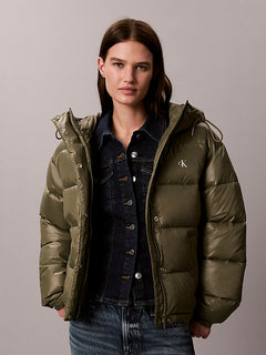 Shiny Hooded Puffer Jacket