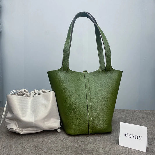 Mendy Tote Bag Hobo Bag 26cm Large Women's Bag New In Handbag Genuine Leather Luxury Bags Designers Shoulder Bag Bucket Bag Big