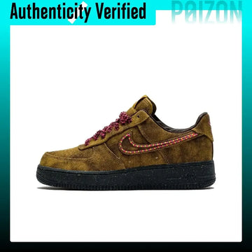 Nike Air Force 1 Skateboard Shoes Men's Brown Yellow IO4474-300