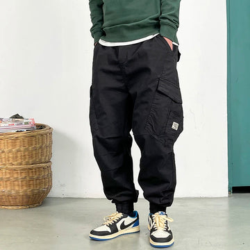 American Vintage Multi-Pocket Cargo Pants For Men Clothing Outdoor Streetwear Joggers Work Wear Harajuku Casual Baggy Pants Male