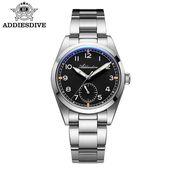 ADDIESDIVE 36mm Men's Luxury Watch 100m Water Resistance K1 Domed Crystal BGW9 + C3 Super-LumiNova VH60 Movement Stainless Steel