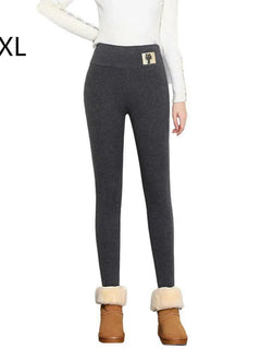 Women Leggings Fashion Wool Fleece Trousers High Waist Women Leggings Winter Thicken Leggings Cashmere Lambskin Warm Pants