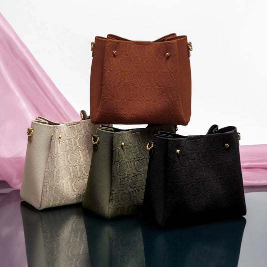 CH Borsa a tracolla classica autunno inverno Temperamento di marca Borsa a tracolla da donna casual alla moda di grande capacità