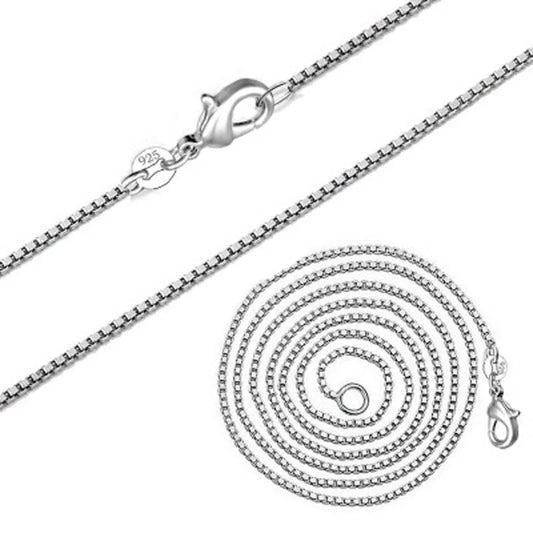 Prezzo di fabbrica larghezza 1MM 925 collane a catena in argento Sterling per donne e uomini 16 "18" 20 "22" 24 "26" 28 "30" 10 pz/lotto