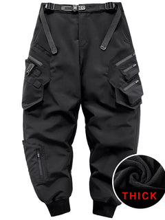 2024 Winter Warm Tactical Pants Men Fashion Functional Multi Pockets Cargo Trousers Hip Hop Streetwear Joggers Pant Techwear