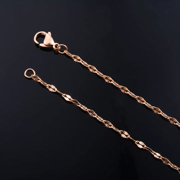 Yadreva Catena con labbra in rilievo Collana sottile in acciaio inossidabile da 2,5 mm Accessori per gioielli impermeabili con maglie fatte a mano PlatiNum