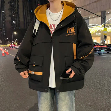 High Quality Men's Casual Hooded Jackets 2026 Spring Autumn Outdoor Coat Youth Streetwear Plus Size M-4XL Top Windproof Clothing
