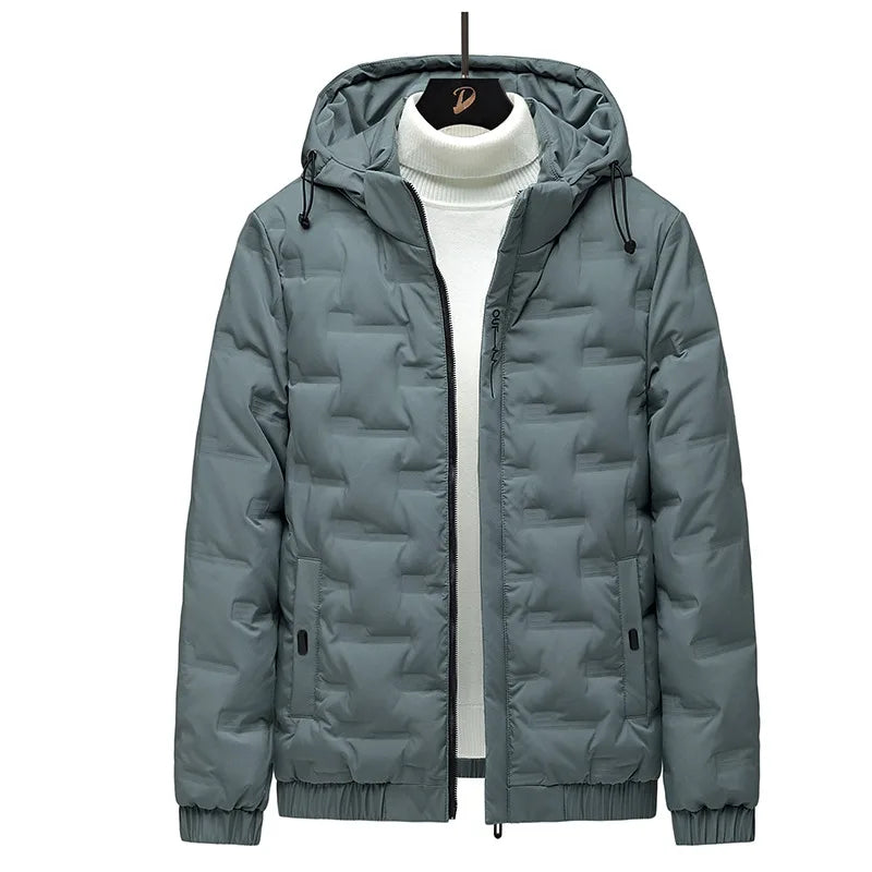 Men's white duck down jacket, new lightweight down cotton jacket, fashionable autumn and winter fashion jacket