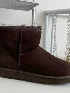 Classic Short Women's 2027 New Winter Warm Wool Thick Sole Genuine Leather And Fur Snow Boots