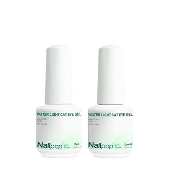 Nailpop Cat Eye Gel Polish 15ml HEMA/TPO Free Magnetic Nail Varnish Coarse Fine Glitter Particles Effect UV/LED Cured DIY 1pc