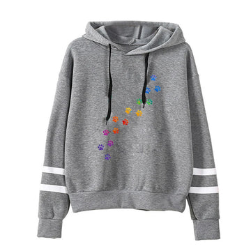 Fashion Autumn And Winter Cat Print Hoodie Sweater Men And Women Pullover Casual Top