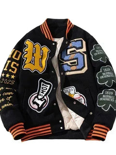 2026 Embroidery Varsity Men Women Letter Winter American Baseball Jacket Hip Hop Woolen Coat Thick Warm Outwear Par QW3MV