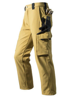 Men Winter Autumn Fleece Waterproof Cargo Pants Hiking Camping Softshell Climbing Casual Warm Tactical Military Combat Trousers