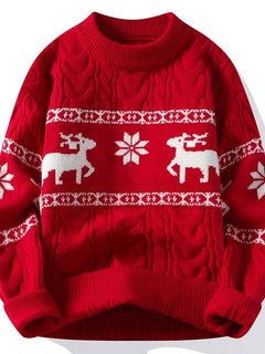Winter Luxury Cashmere Sweater 2024 New Fall Men Thick Warm Mens Sweaters With Deer Korean Harajuku Christmas Jumper