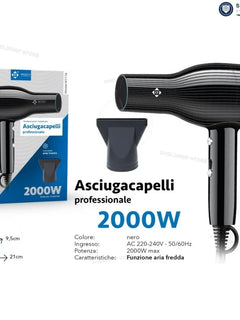 Professional Hair Dryer 3000W High Power Blow Dryer with Adjustable Temperature & Speed Settings, Cool Air Function, Ionic Technology, Fast Drying Styling Tool with Concentrator Nozzles for Home Salon Use