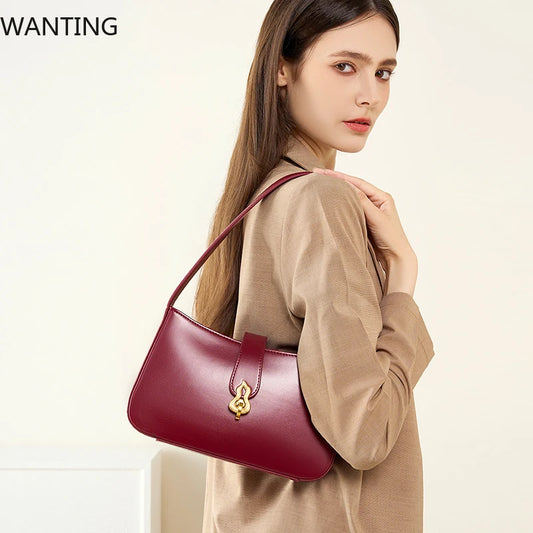 Borse da donna in vera pelle Borsa a tracolla in pelle di vacchetta di alta qualità Borse di lusso firmate da donna Borse femminili di tendenza 2025 2690