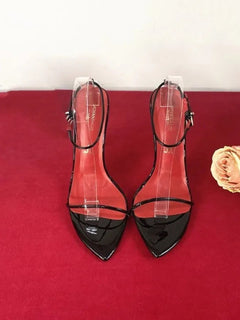 Ultra Slim One Strap High Heels Lace Up Sexy Wristband Plus Size Stiletto Euro American Sandals Women