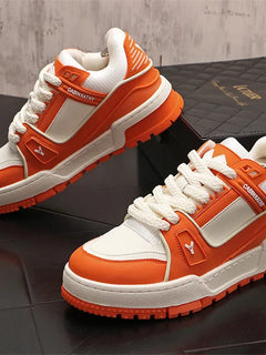 New Men White Red Breathable Pattern All Match Brand Shoes Causal Flats Loafers Sports Walking Sneakers Zapatos Hombre