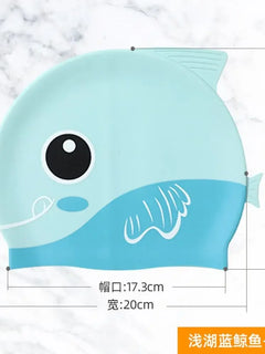 Modello squalo balena proteggi le orecchie per capelli lunghi modello cartone animato dinosauro cappello da nuoto cuffia da nuoto cappello elastico cappello da piscina
