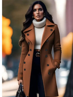 Autumn Winter New Woolen Coat Suit Collar Temperament Loose Thick Coat Fashion Commuting Versatile Women's Clothing
