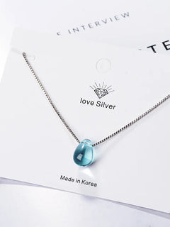 Nuevos Colgantes de Cristal Azul de la Suerte de Plata de Ley 925 Collares para Mujer Joyería de Diseñador de Lujo de Moda GaaBou