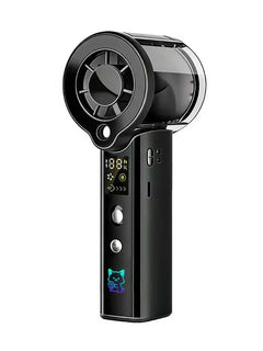 Ventilatore Portatile con Spray d'Acqua e Graffiti Laser, 3000 mAh Ricaricabile, 100 Velocità, per Casa e Esterni