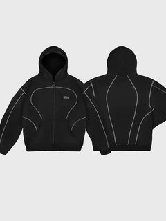 Street Retro Men's Casual Sportswear with Trendy Silhouettes Unique Hip-Hop Style Patterned Oversized Sweatshirts Casual Hoodies