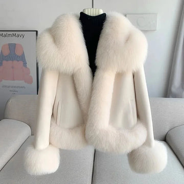 2026 Winter New Faux Fur Jacket Women's Overcoat Fashion Loose Thickened Warm Parker Coat Women's Down Jacket Outwear Casaco