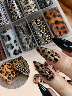 10 Rolls 4x50CM Black White Lace Transfer Nail Sticker Sexy Flower Lace Nail Art Transfer Foils Paper for DIY Manicure Decals*@# 2028