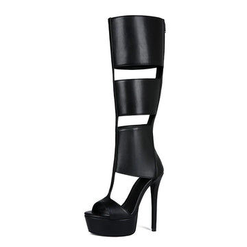Summer sexy high heel platform women sandal belt peep toe night party sandal PlatiNum