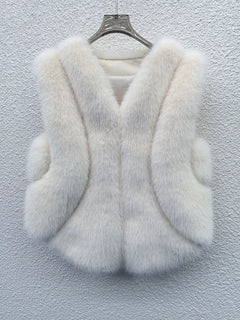 ZADORIN Fashion Irregular Spliced Fluffy Warm Faux Fur Vest Woman Fur Coats Autumn Winter Vestes Femmes New in Coats & Jackets