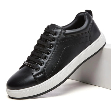 Desai Men's 2026 Autumn Lace‑up Leather Shoes Low Top Casual Skate Sneakers Wear‑resistant Sole For Business Daily Wear